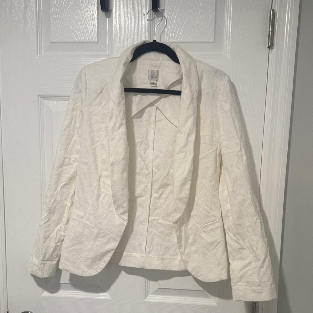 Lauren Conrad Brocade Elegant White Women's Blazer